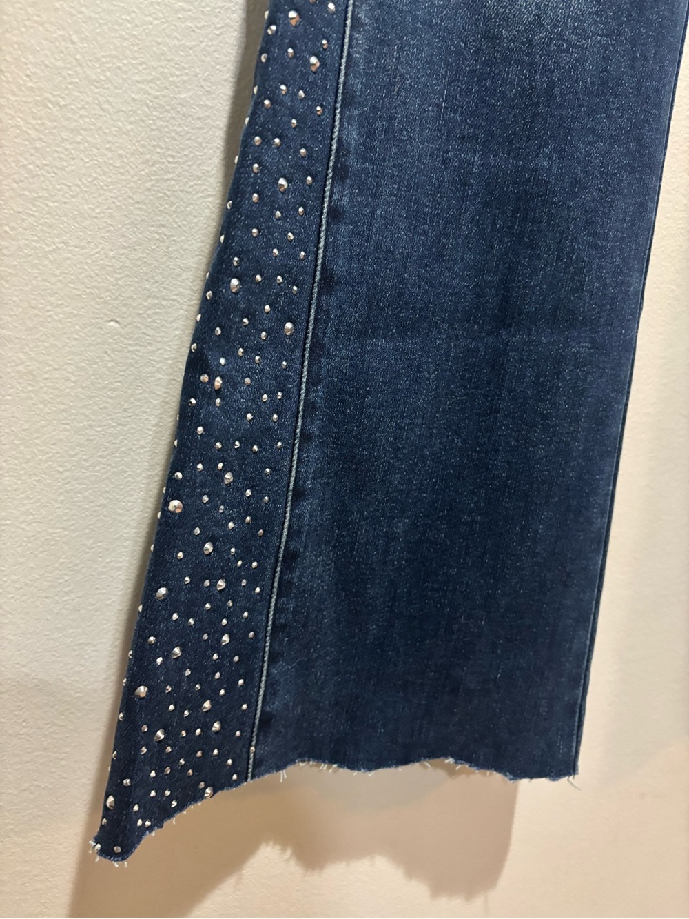 Judy Blue Rhinestone Side Detail Flare Jean Festival Glam Denim Western Stretch - Picture 7 of 13